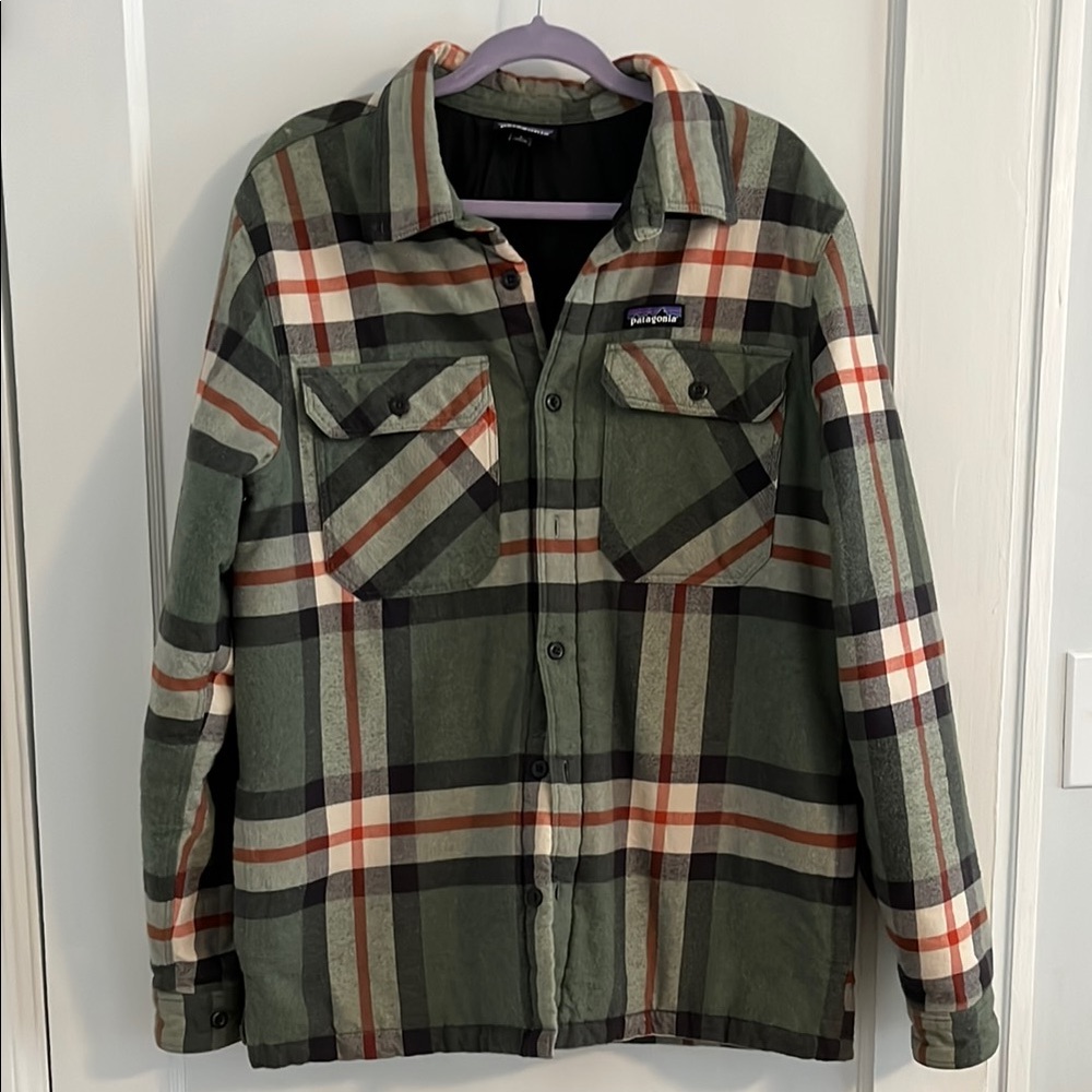 Men’s Patagonia quilted flannel shacket - size large